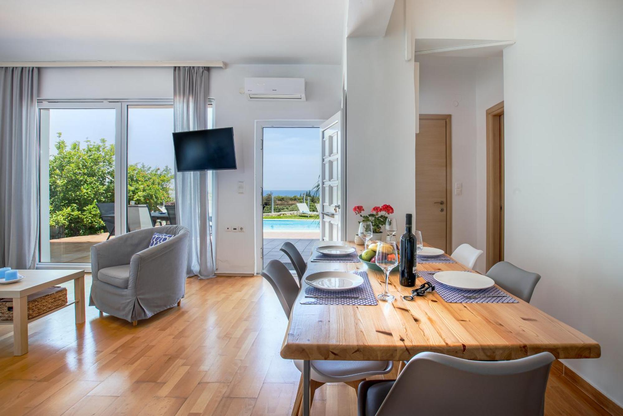 Dimitra Apartment With Private Pool And Sea View -The Ground Floor Of A Two Storey Building Daratsos 외부 사진