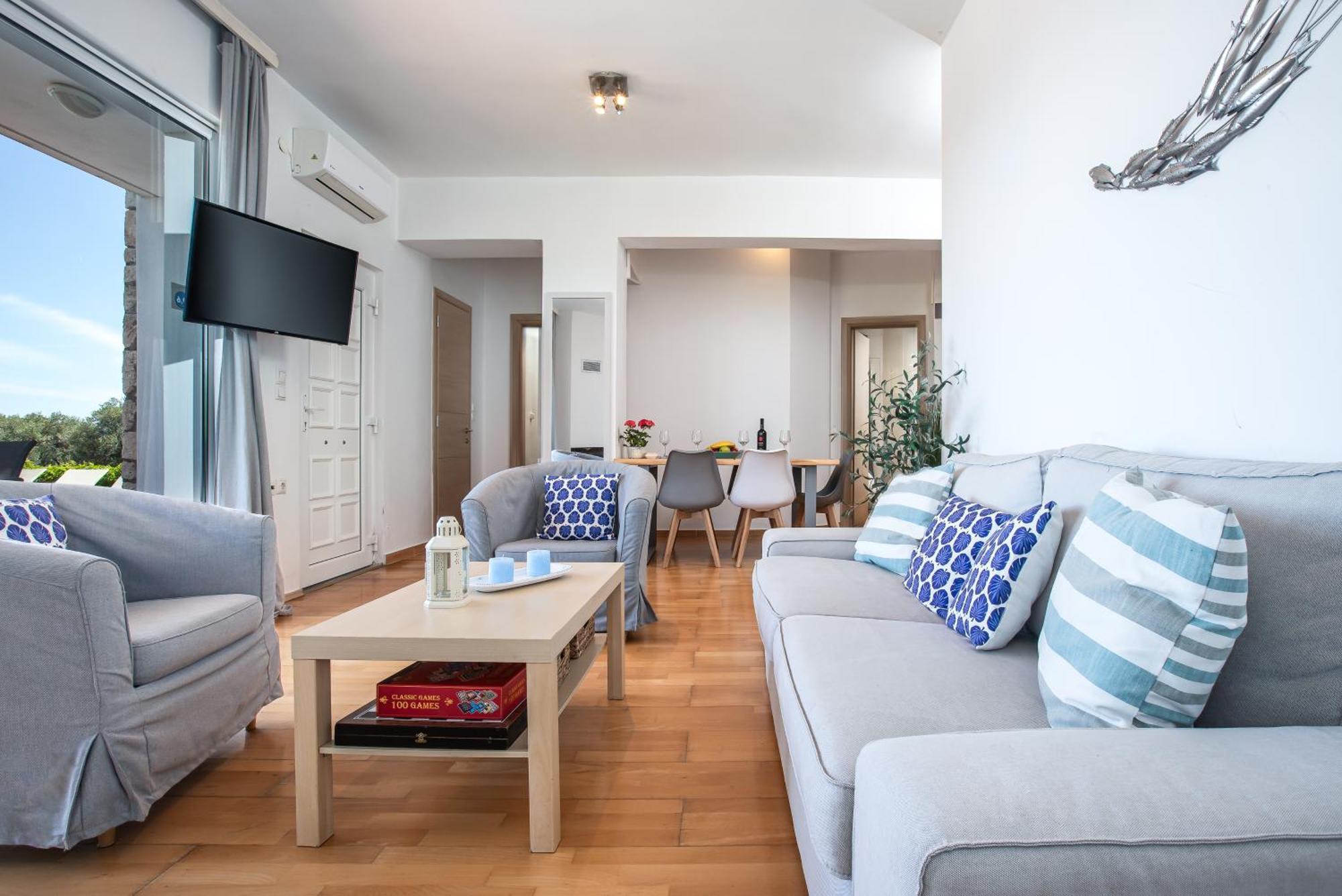 Dimitra Apartment With Private Pool And Sea View -The Ground Floor Of A Two Storey Building Daratsos 외부 사진